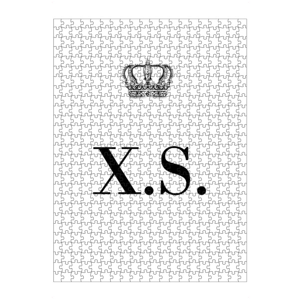 artboxONE Puzzle "King XS" artboxONE - Schwarzweiß,Buchstaben