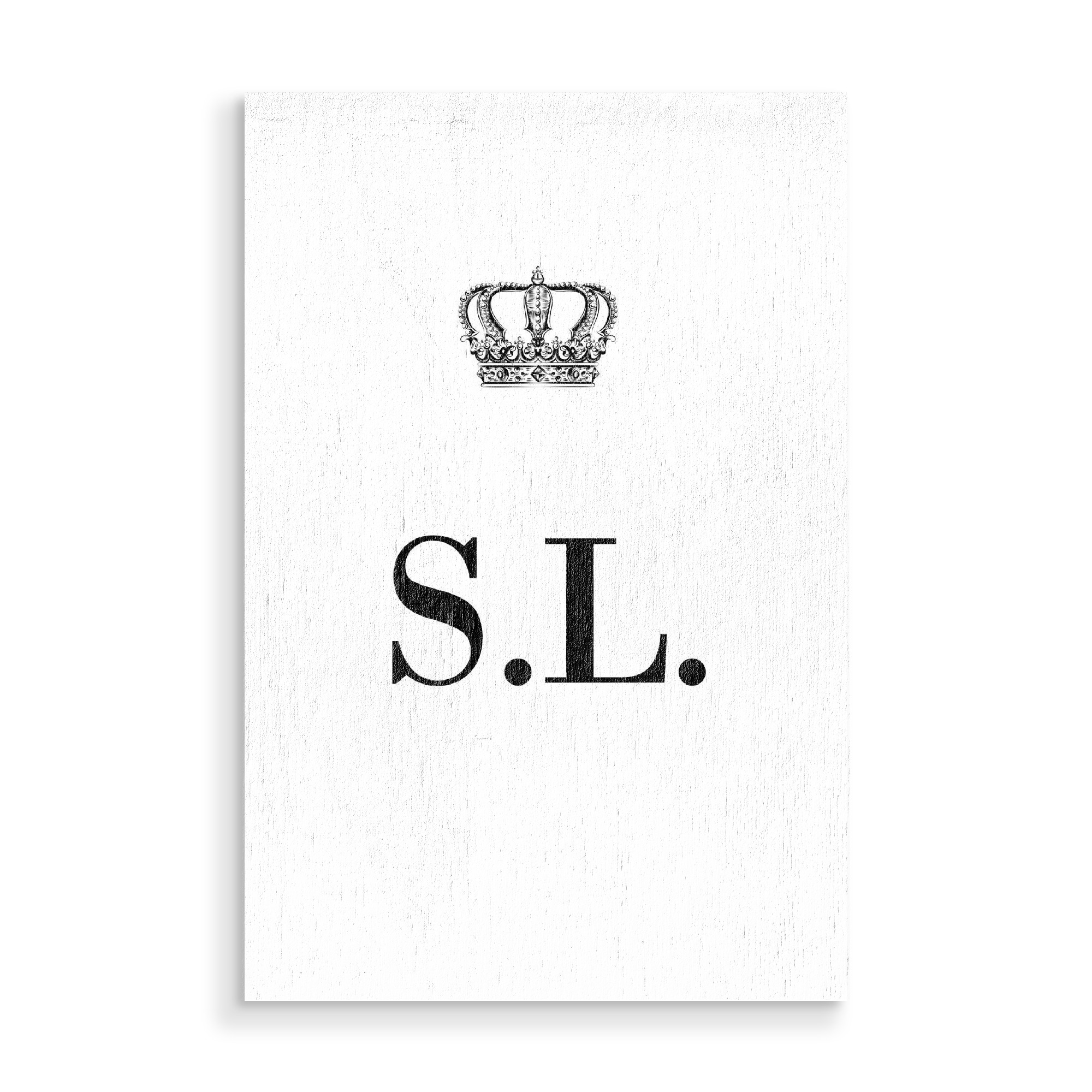 Holzbild "King SL" artboxONE - Schwarzweiß,Buchstaben