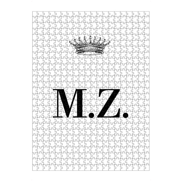 artboxONE Puzzle "Queen MZ" artboxONE - Schwarzweiß,Buchstaben