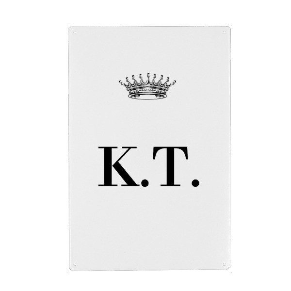 Metall Poster "Queen KT" artboxONE - Schwarzweiß,Buchstaben