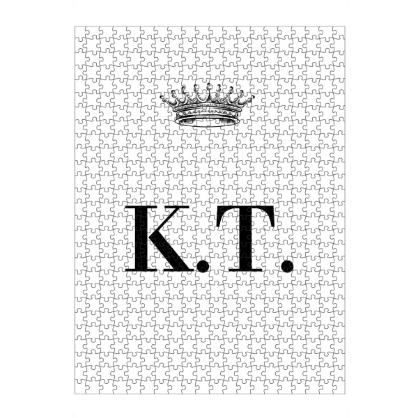 artboxONE Puzzle "Queen KT" artboxONE - Schwarzweiß,Buchstaben