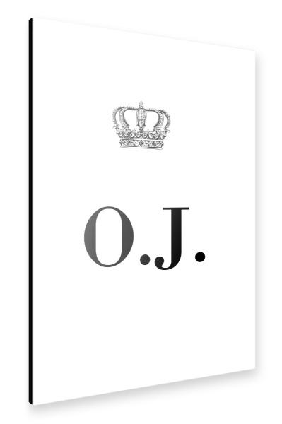 Alu-Dibond "King OJ" 30x20 cm artboxONE