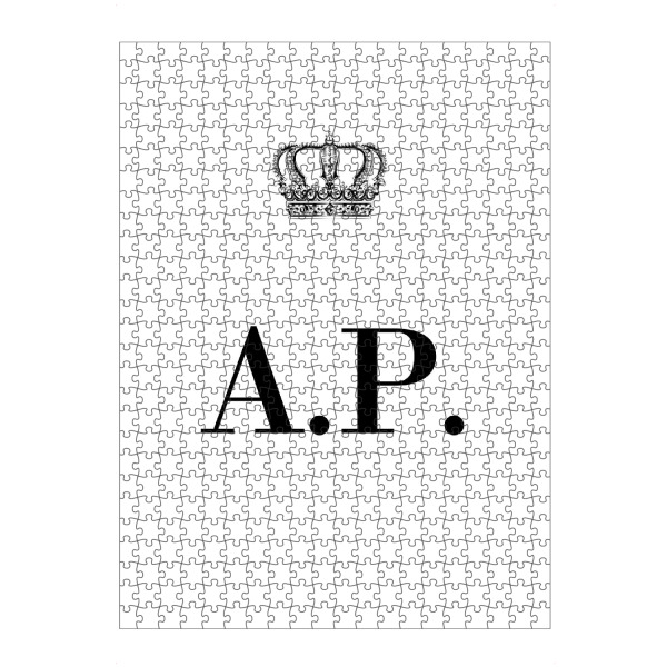 Puzzle Ravensburger "King AP" artboxONE - Schwarzweiß,Buchstaben