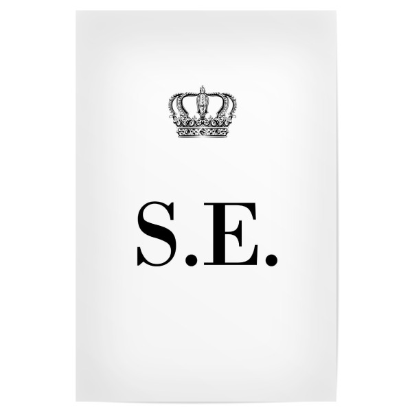 Poster "King SE" artboxONE - Schwarzweiß,Buchstaben