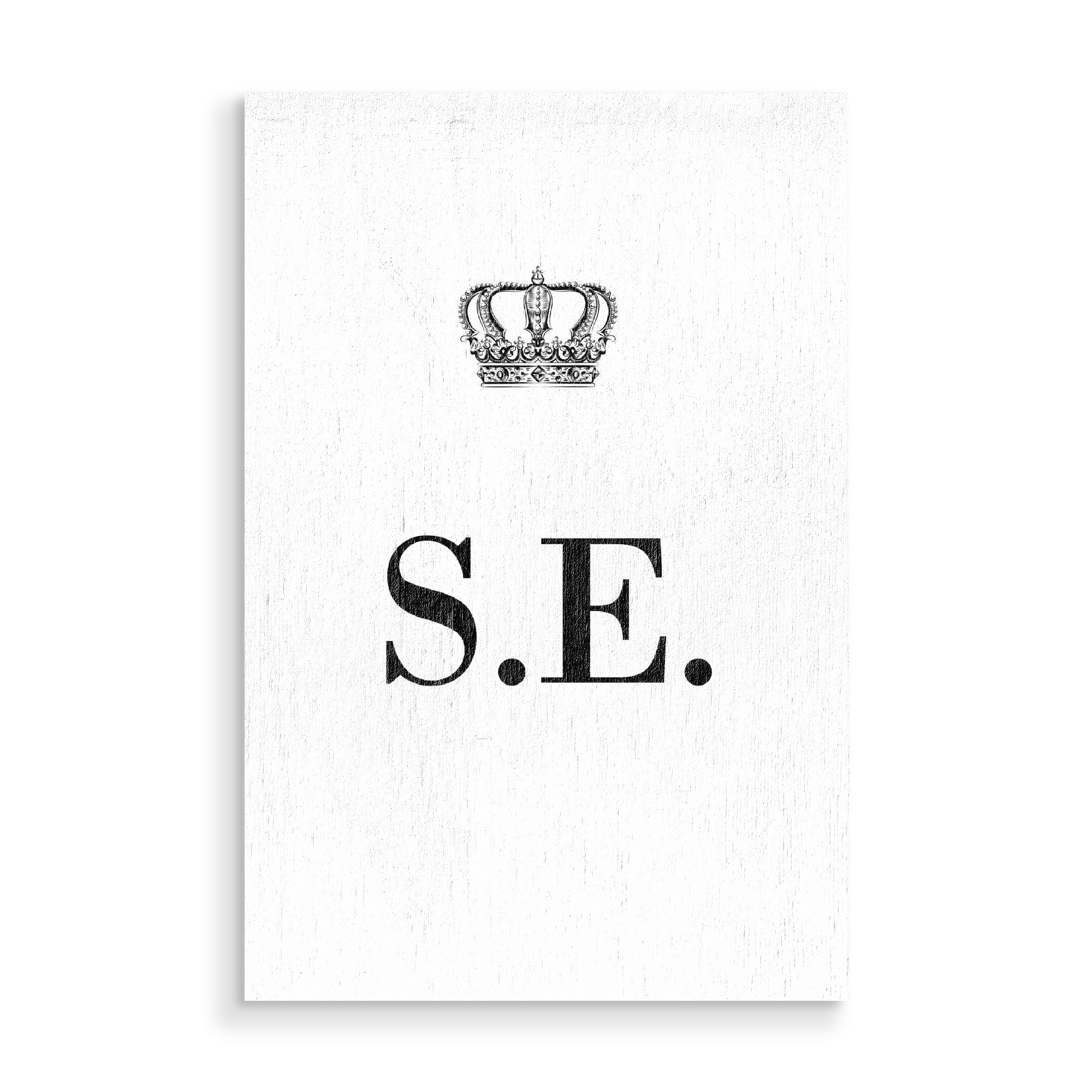 Holzbild "King SE" artboxONE - Schwarzweiß,Buchstaben