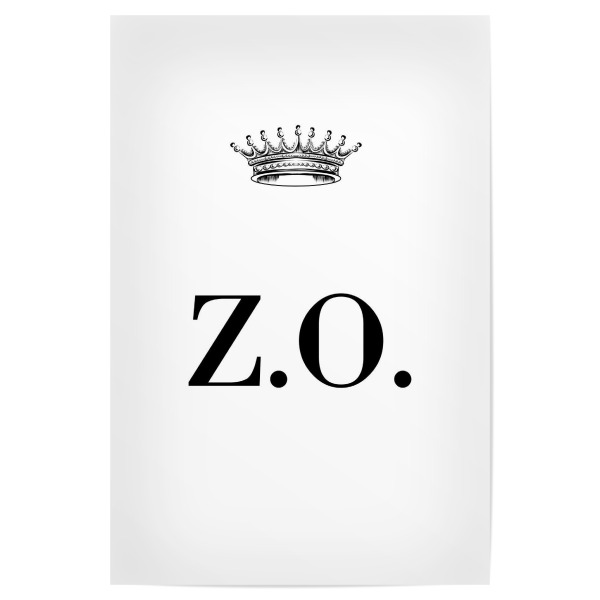 Poster "Queen ZO" artboxONE - Schwarzweiß,Buchstaben