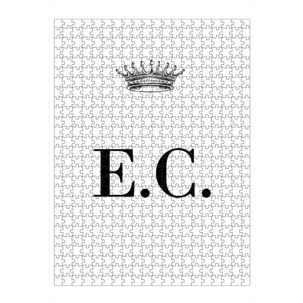 Puzzle Ravensburger "Queen EC" artboxONE - Schwarzweiß,Buchstaben