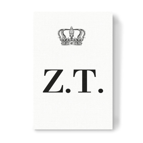 Leinwandbild "King ZT" artboxONE - Schwarzweiß,Buchstaben
