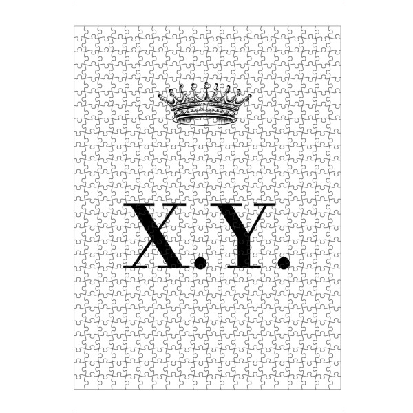 Puzzle Ravensburger "Queen XY" artboxONE - Schwarzweiß,Buchstaben