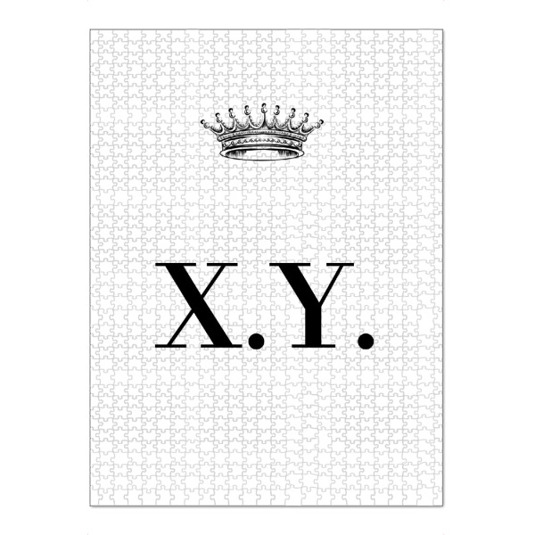 Puzzle Ravensburger "Queen XY" artboxONE - Schwarzweiß,Buchstaben