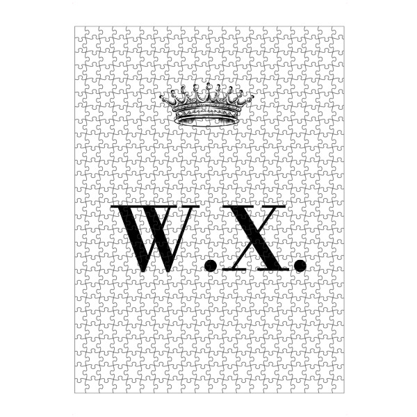 Puzzle Ravensburger "Queen WX" artboxONE - Schwarzweiß,Buchstaben