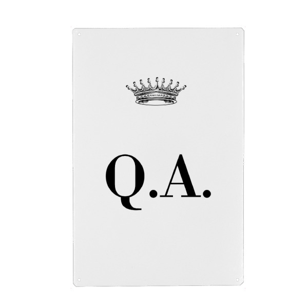 Holzbild "Queen QA" artboxONE - Schwarzweiß,Buchstaben