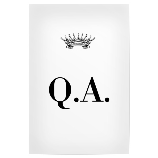 Poster "Queen QA" artboxONE - Schwarzweiß,Buchstaben