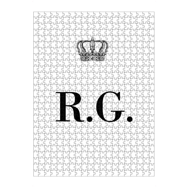 Puzzle Ravensburger "King RG" artboxONE - Schwarzweiß,Buchstaben