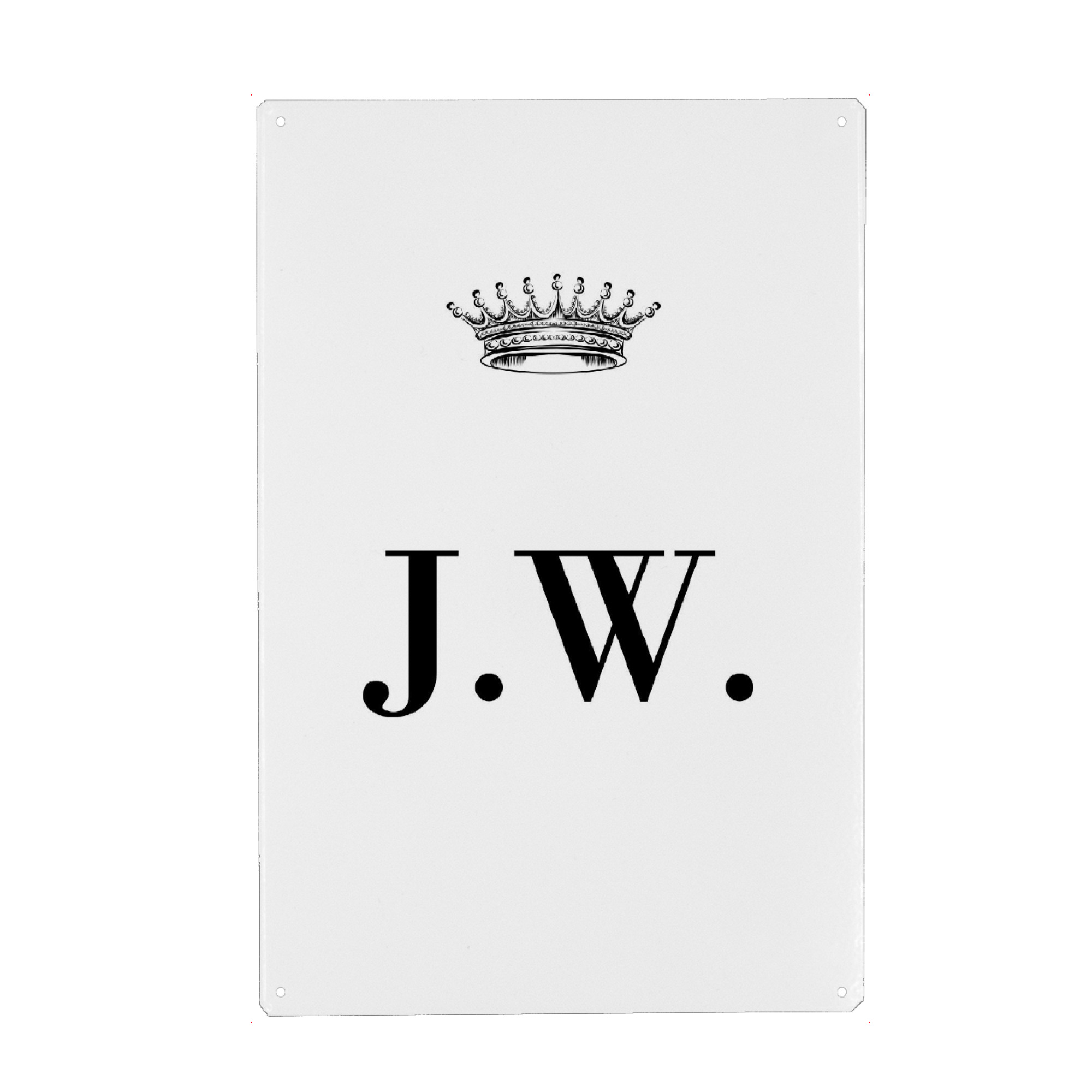 Metall Poster "Queen JW" artboxONE - Schwarzweiß,Buchstaben