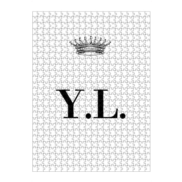 Puzzle Ravensburger "Queen YL" artboxONE - Schwarzweiß,Buchstaben