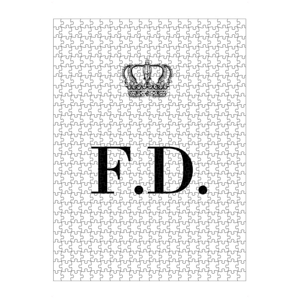 Puzzle Ravensburger "King FD" artboxONE - Schwarzweiß,Buchstaben
