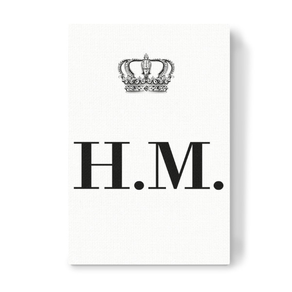 Leinwandbild "King HM" artboxONE - Schwarzweiß,Buchstaben