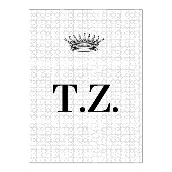 Puzzle Ravensburger "Queen TZ" artboxONE - Schwarzweiß,Buchstaben