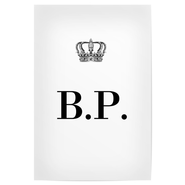 Poster "King BP" artboxONE - Schwarzweiß,Buchstaben