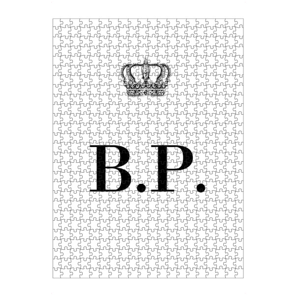 Puzzle Ravensburger "King BP" artboxONE - Schwarzweiß,Buchstaben