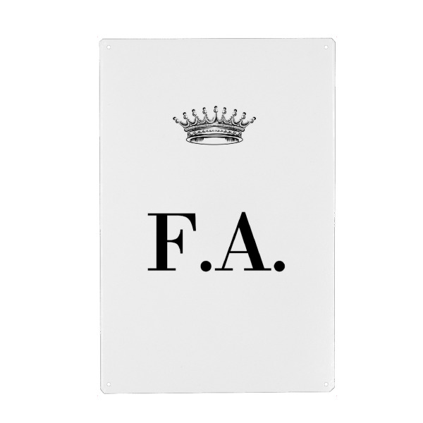 Holzbild "Queen FA" artboxONE - Schwarzweiß,Buchstaben