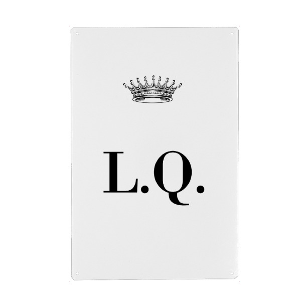 Metall Poster "Queen LQ" artboxONE - Schwarzweiß,Buchstaben