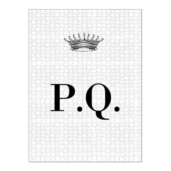 Puzzle Ravensburger "Queen PQ" artboxONE - Schwarzweiß,Buchstaben
