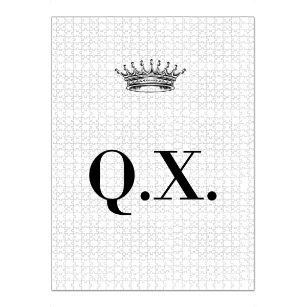 Puzzle Ravensburger "Queen QX" artboxONE - Schwarzweiß,Buchstaben