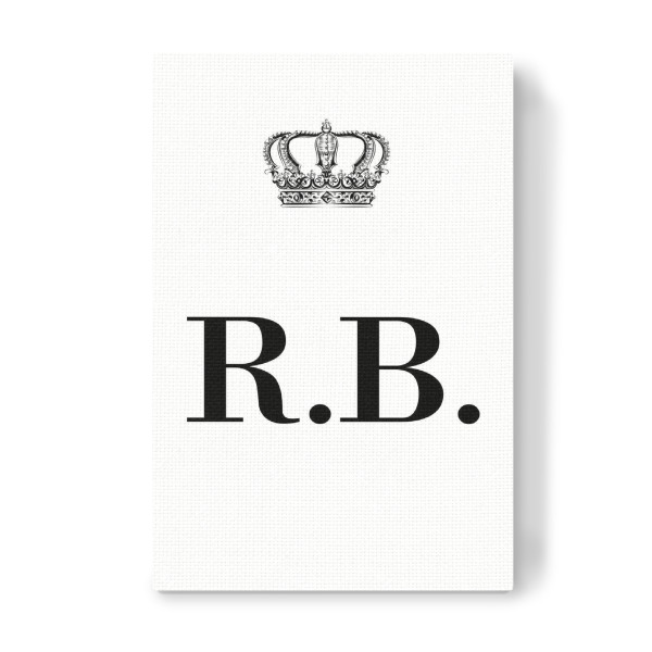 Leinwandbild "King RB" artboxONE - Schwarzweiß,Buchstaben