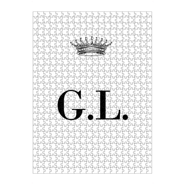 Puzzle Ravensburger "Queen GL" artboxONE - Schwarzweiß,Buchstaben