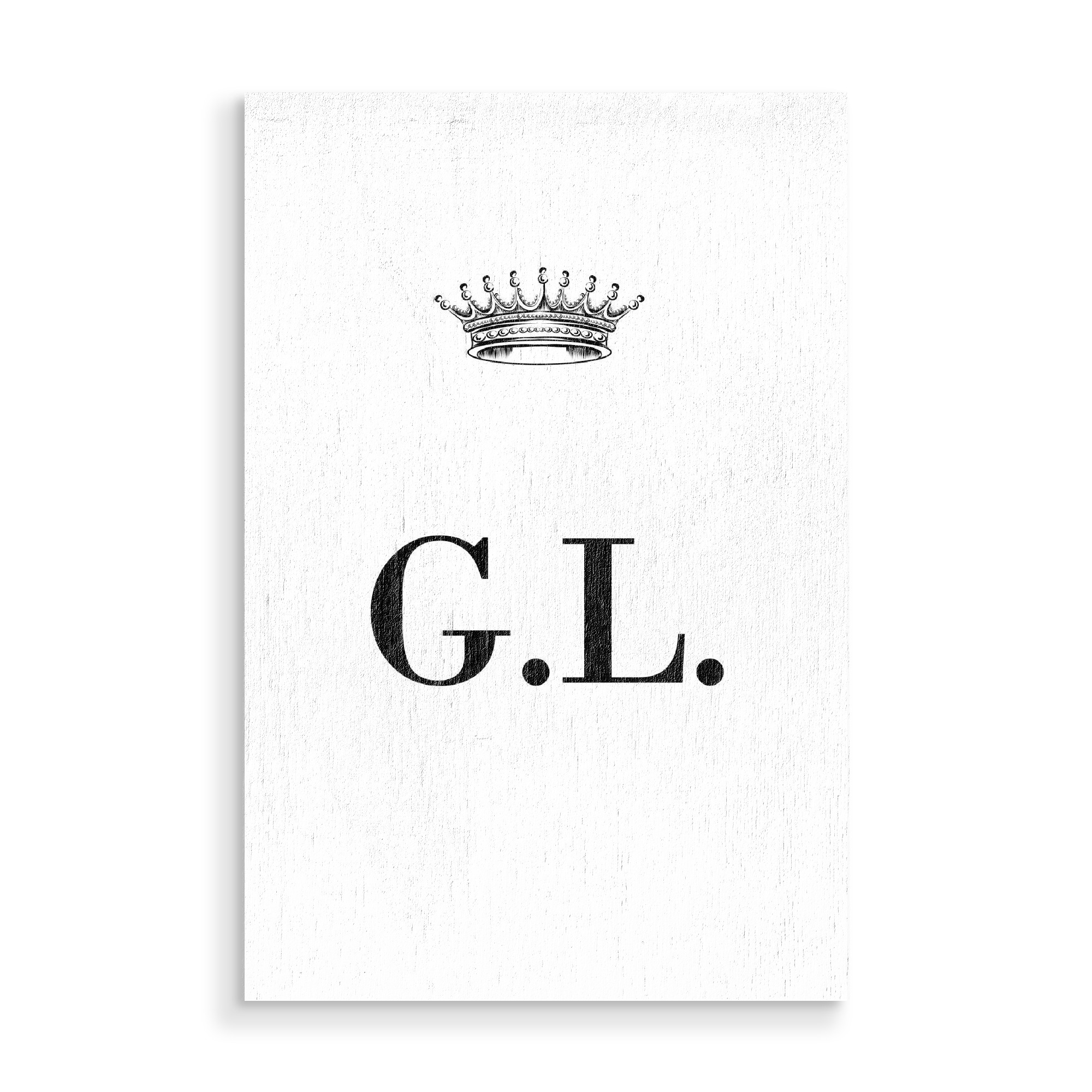 Holzbild "Queen GL" artboxONE - Schwarzweiß,Buchstaben