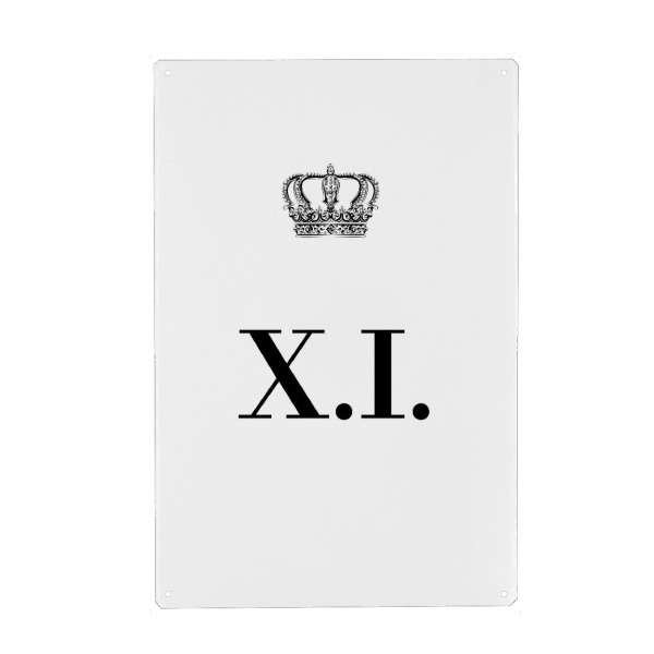 Holzbild "King XI" artboxONE - Schwarzweiß,Buchstaben