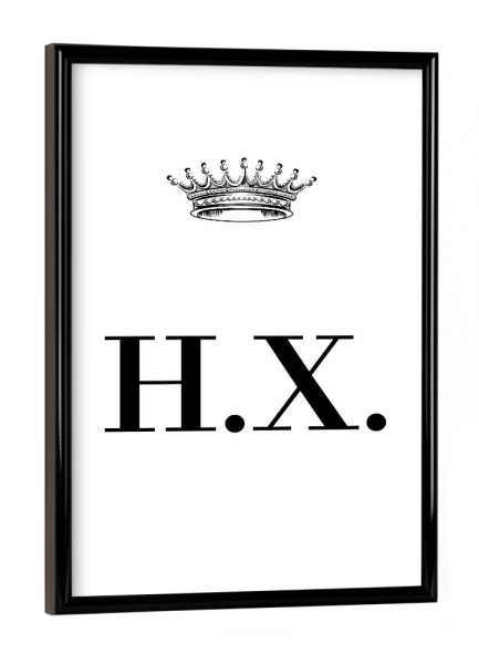 Poster mit schwarzem Rahmen "Queen HX" artboxONE - Schwarzweiß,Buchstaben