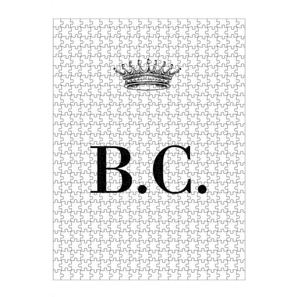 artboxONE Puzzle "Queen BC" artboxONE - Schwarzweiß,Buchstaben