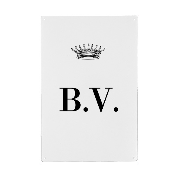 Holzbild "Queen BV" artboxONE - Schwarzweiß,Buchstaben