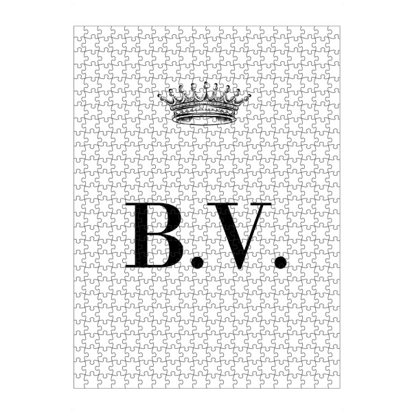 Puzzle Ravensburger "Queen BV" artboxONE - Schwarzweiß,Buchstaben