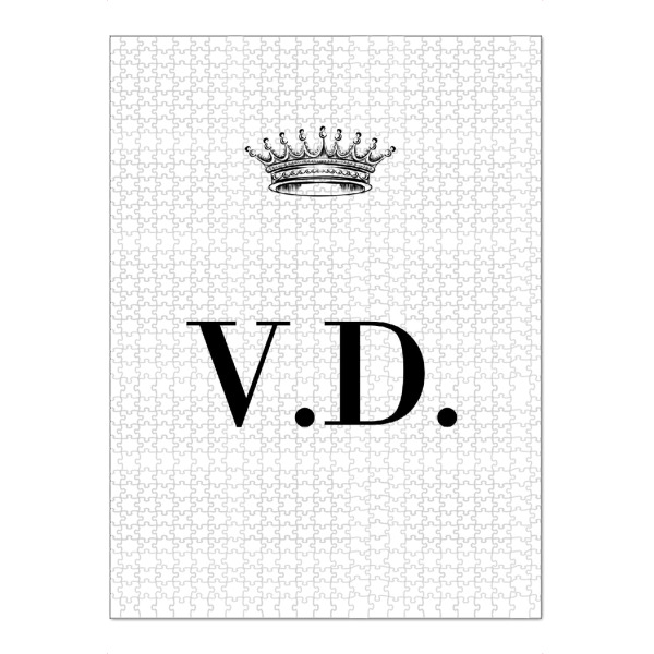 Puzzle Ravensburger "Queen VD" artboxONE - Schwarzweiß,Buchstaben