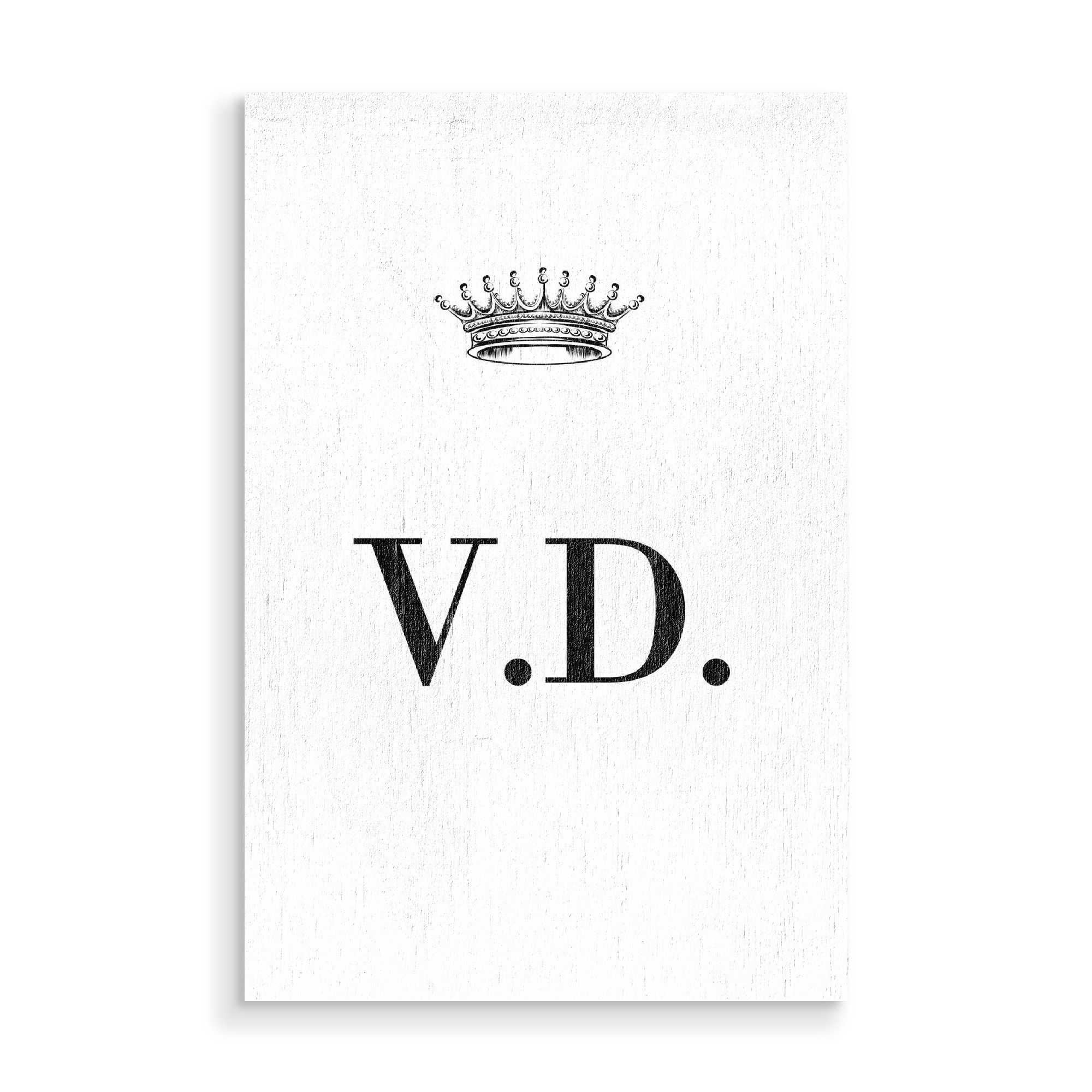 Holzbild "Queen VD" artboxONE - Schwarzweiß,Buchstaben