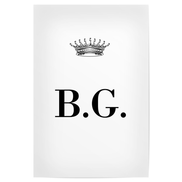 Poster 30x20 cm "Queen BG" artboxONE - Schwarzweiß,Buchstaben