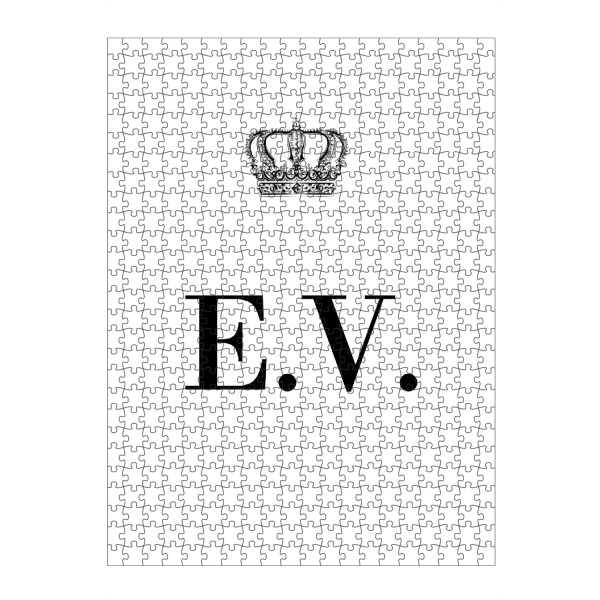 artboxONE Puzzle "King EV" artboxONE - Schwarzweiß,Buchstaben