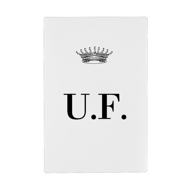 Holzbild "Queen UF" artboxONE - Schwarzweiß,Buchstaben