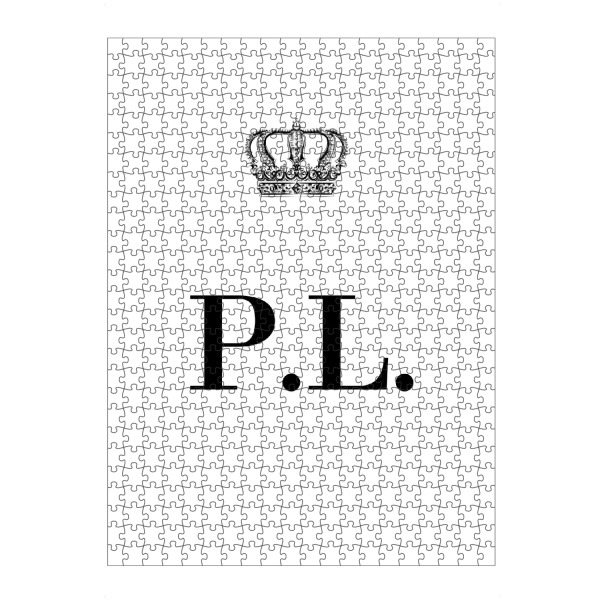 artboxONE Puzzle "King PL" artboxONE - Schwarzweiß,Buchstaben