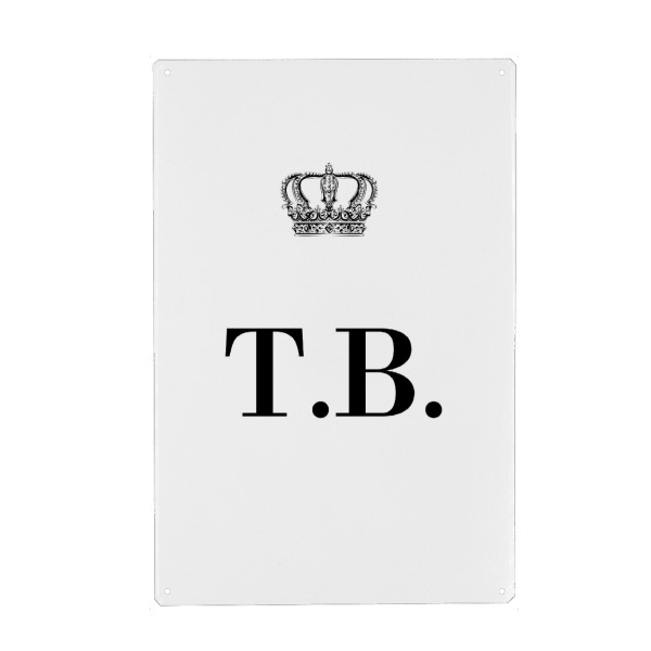 Holzbild "King TB" artboxONE - Schwarzweiß,Buchstaben