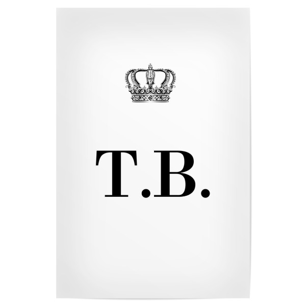 Poster "King TB" artboxONE - Schwarzweiß,Buchstaben