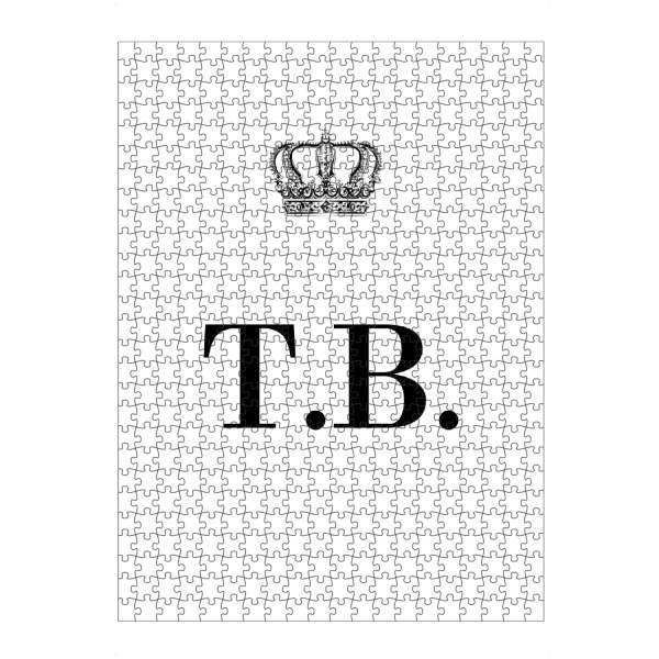 Puzzle Ravensburger "King TB" artboxONE - Schwarzweiß,Buchstaben