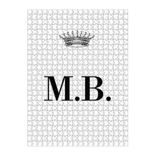 artboxONE Puzzle "Queen MB" artboxONE - Schwarzweiß,Buchstaben