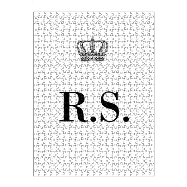 Puzzle Ravensburger "King RS" artboxONE - Schwarzweiß,Buchstaben