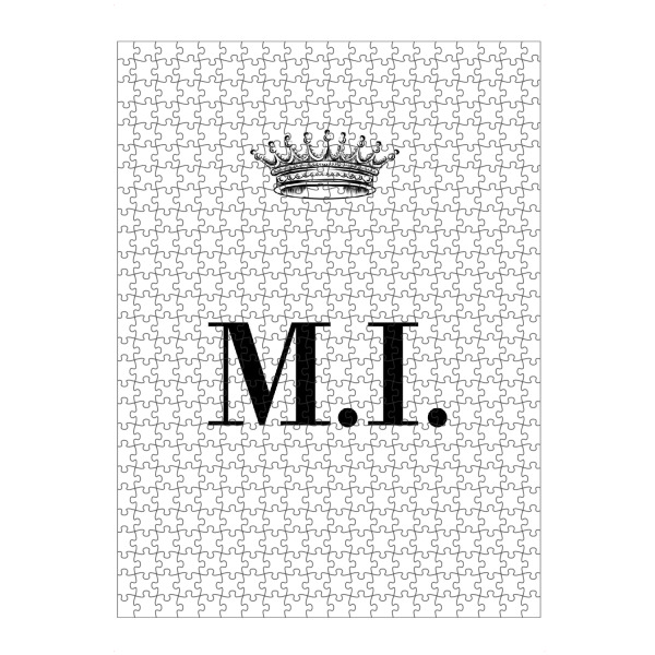 artboxONE Puzzle "Queen MI" artboxONE - Schwarzweiß,Buchstaben