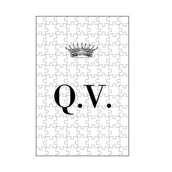 artboxONE Puzzle "Queen QV" artboxONE - Schwarzweiß,Buchstaben